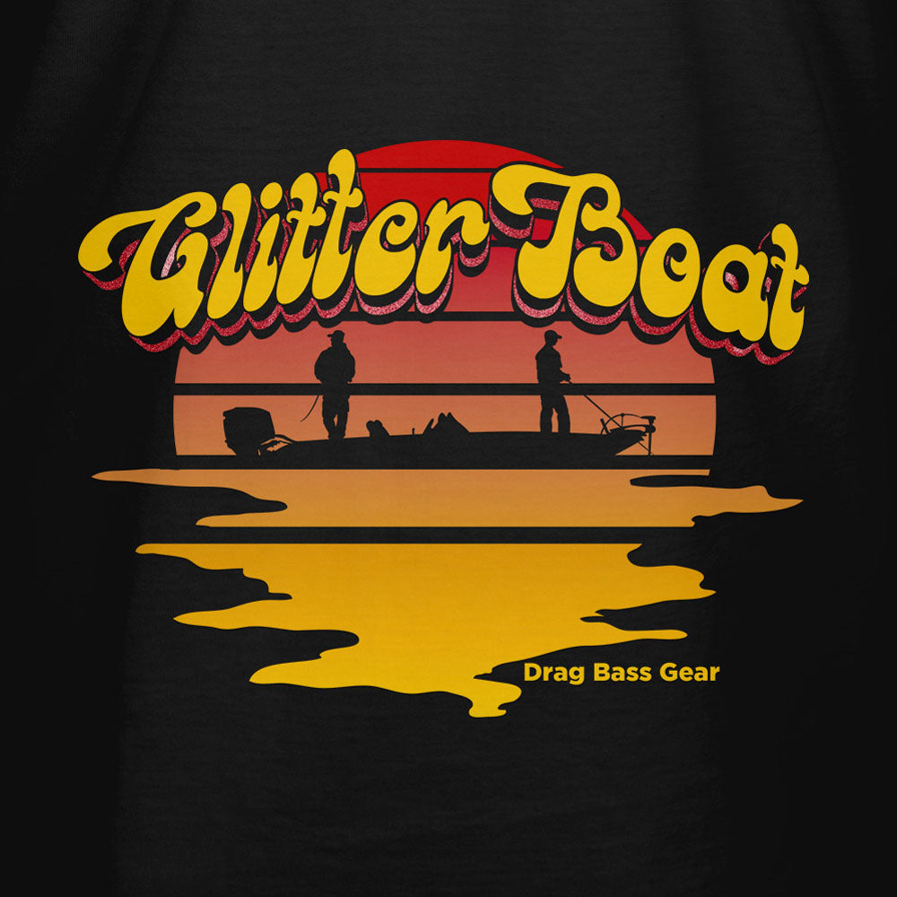 Drag Men's Glitter Boat Black T-Shirt – Drag Bass Gear