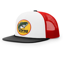 Load image into Gallery viewer, Drag Logo White/Red/Black Old School Foam Front Trucker Hat