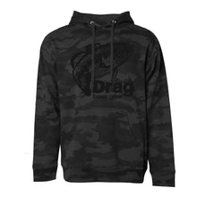 Load image into Gallery viewer, Drag Men's Large Mouth Black Camo 8.5oz Hoodie