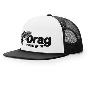 Drag Small Mouth White/Black Old School Foam Front Trucker Hat